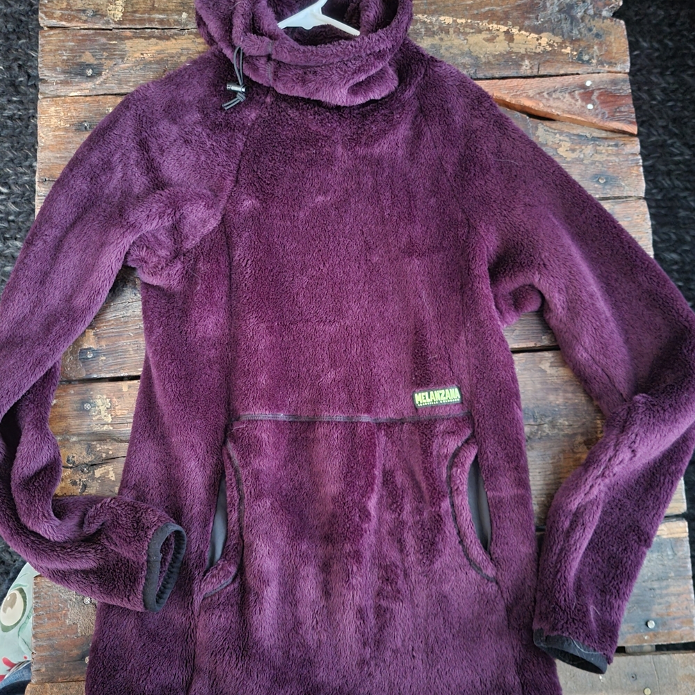 Melanzana Deep Purple Women's Cowl Neck Sweater
